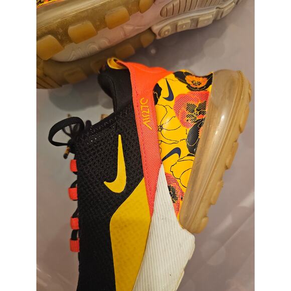 Nike Air Max 270 SE Floral Running Sneaker Shoes Black Yellow Orange Women’s 7 - Picture 15 of 15